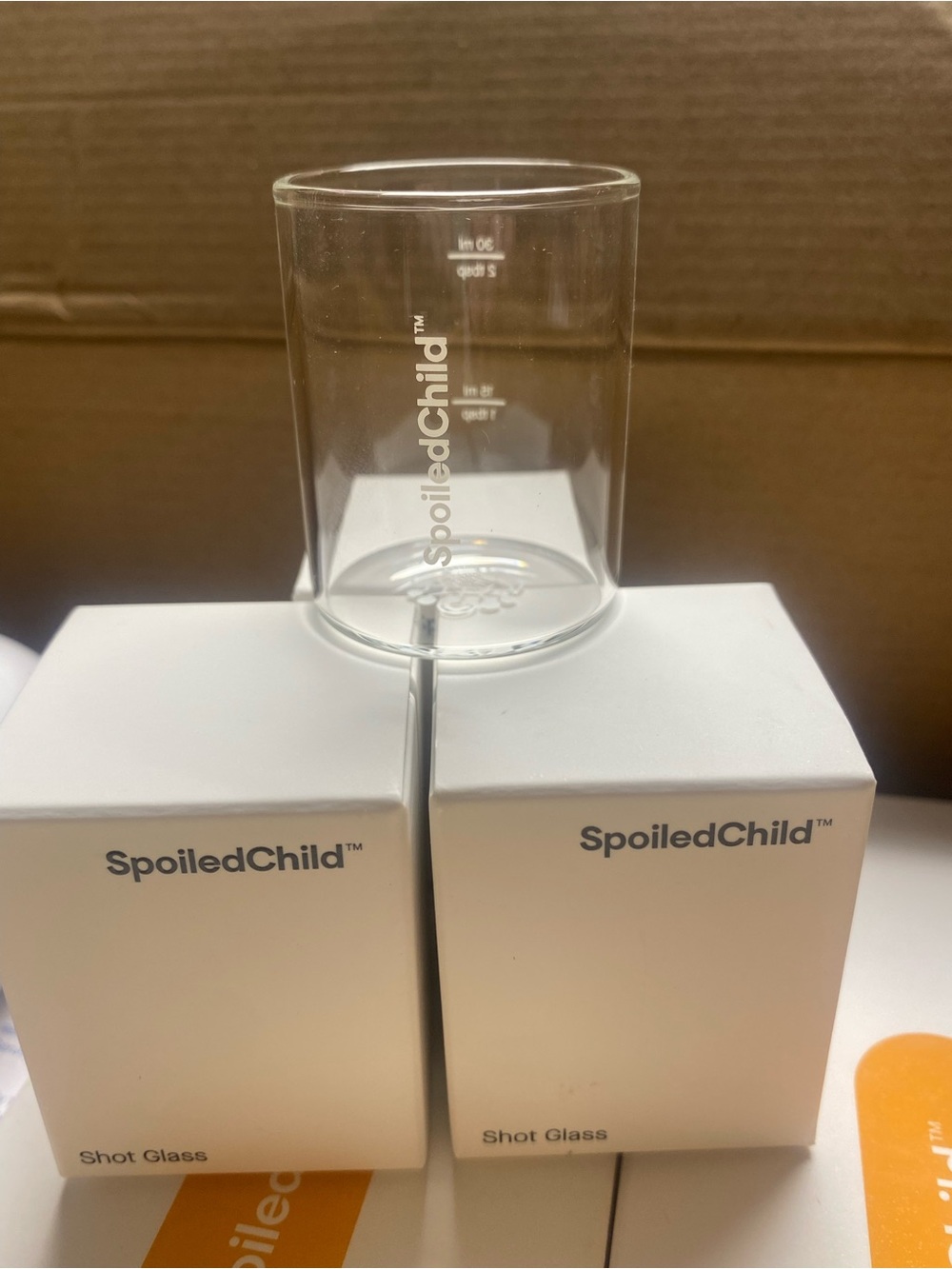 Spoiled Child measuring glass/beaker